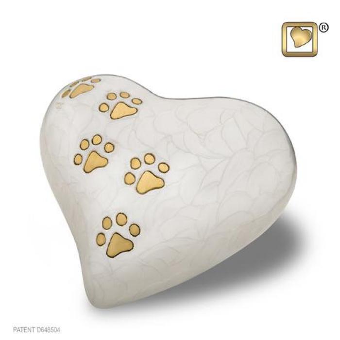 Love Heart Pearl Medium Pet Urns