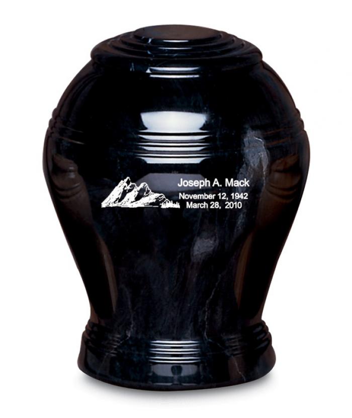 Marble Urn Collection - Ebony Capsule Urn Marble Urns