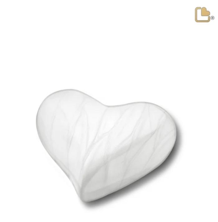 Pearl White Heart - Keepsake Urn Keepsake Urns