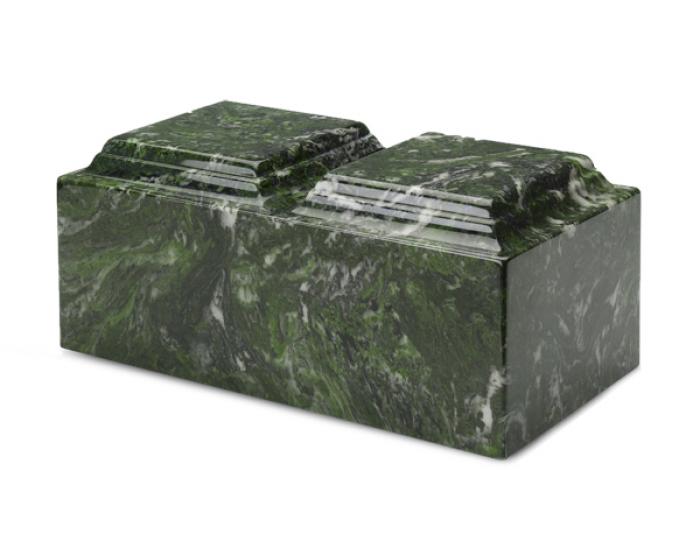 Synthetic Marble Urn - Meadow Green Dual Urn Marble Urns