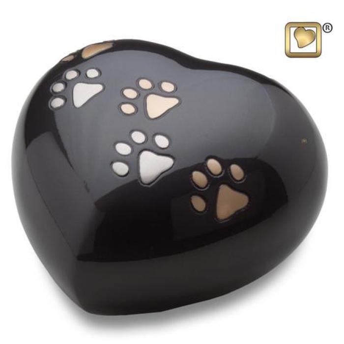 Love Paws Heart Midnight Large Pet Urns