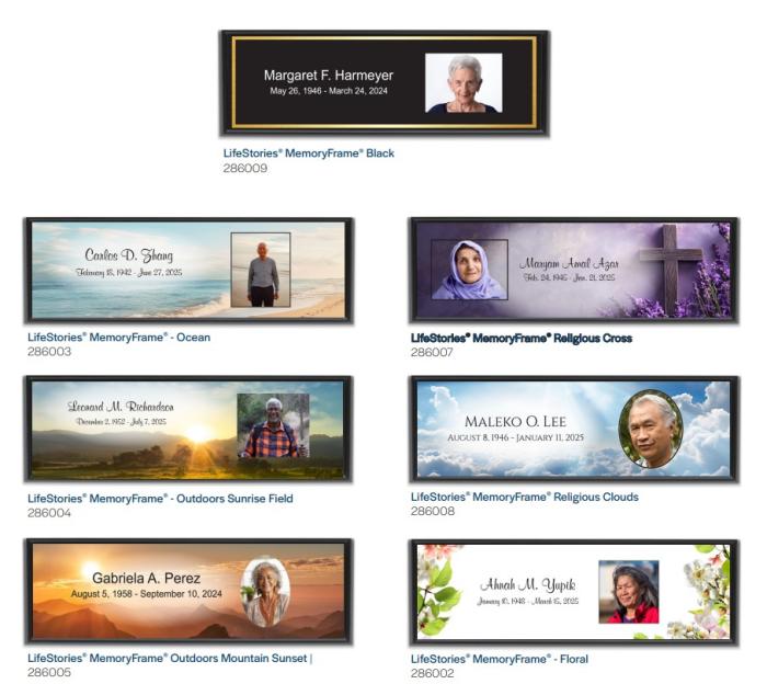 LifeStories MemoryFrame - Casket Addition and Keepsake Urn Keepsake Urns