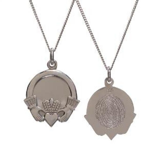 Claddagh Pendant Necklace Sterling Silver Jewelry