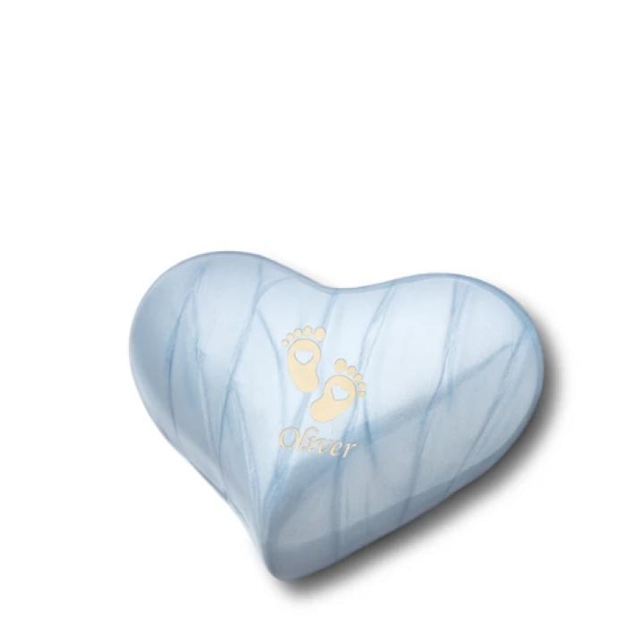 Pearl Blue Heart - Keepsake Urn Keepsake Urns