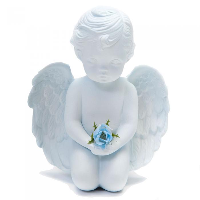Ceramic Angel - Blue, White or Pink Keepsake Urns