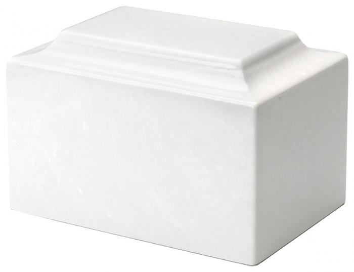 Synthetic Marble Urn - Alpine White Single Urn Marble Urns