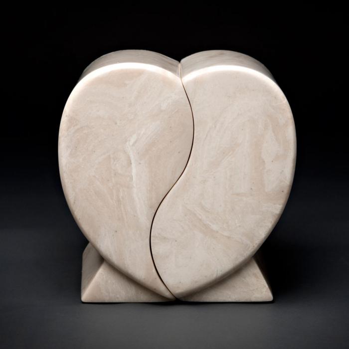 Companion Heart Ivory Marble Urns