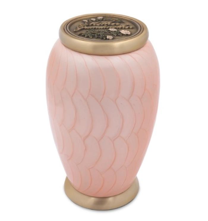 Cresthaven Pink Urn Metal Urns