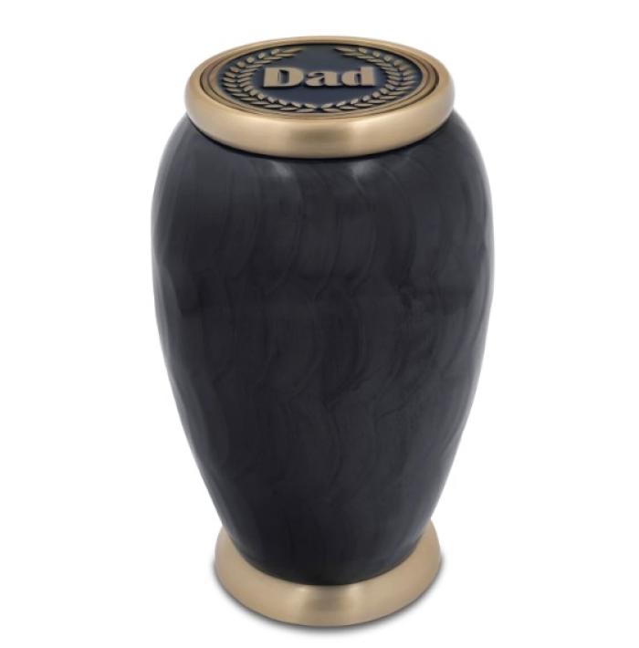Cresthaven Black Urn Metal Urns