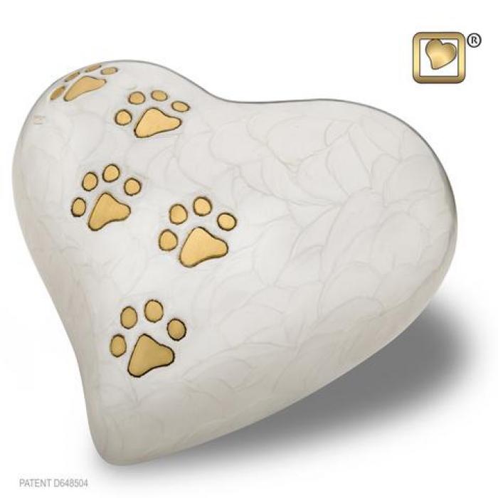 Love Heart Pearl Large Pet Urns