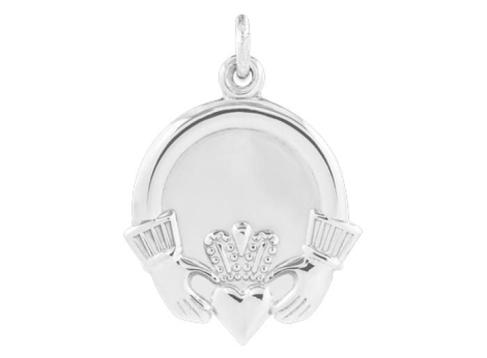 Claddagh Pendant Necklace Sterling Silver Jewelry