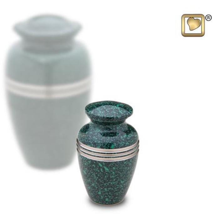 Speckled Emerald Keepsake Metal Urns